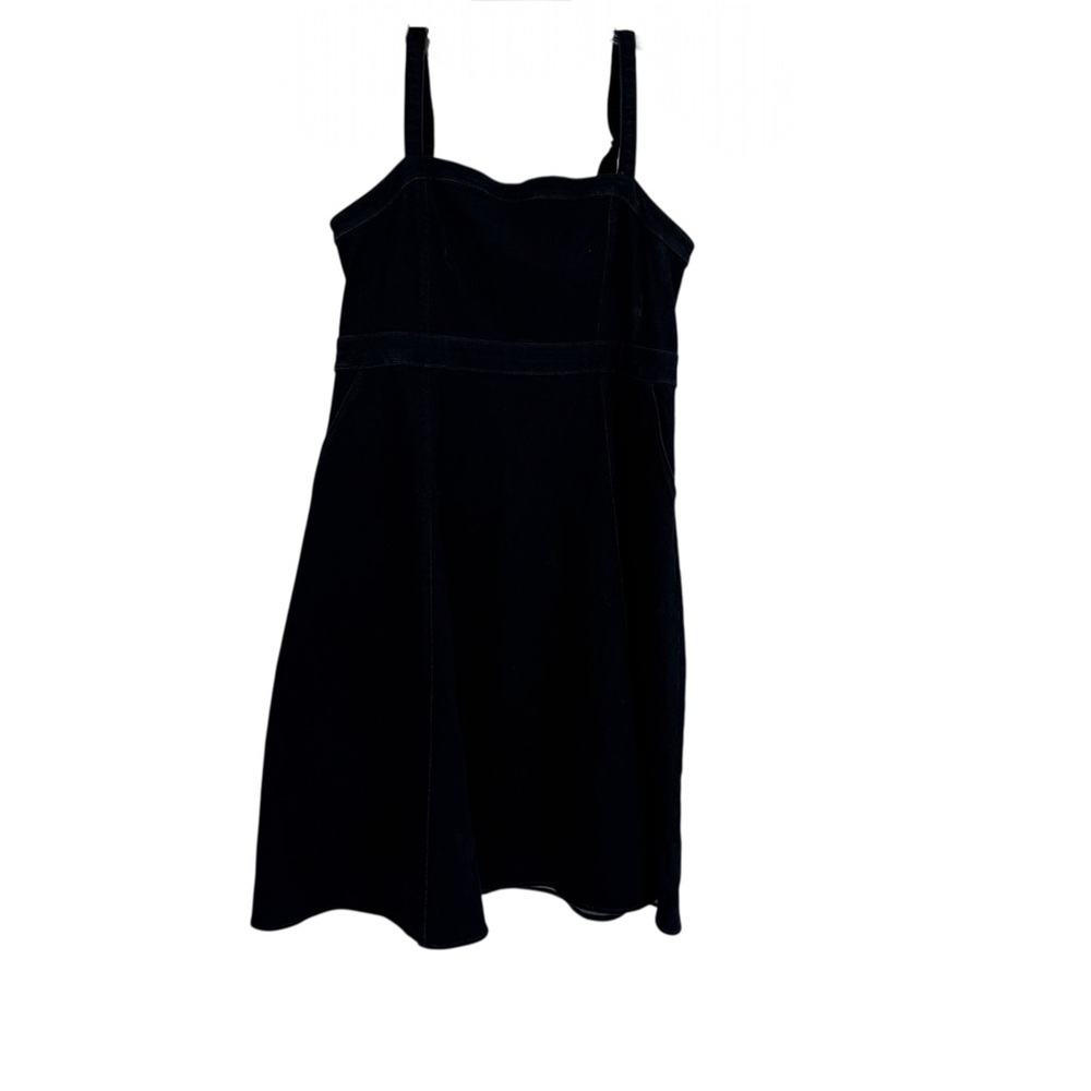 Torrid NWT Midi Denim Sleeveless Jumper Dress Dark Blue Size 14 Pockets - Picture 5 of 13